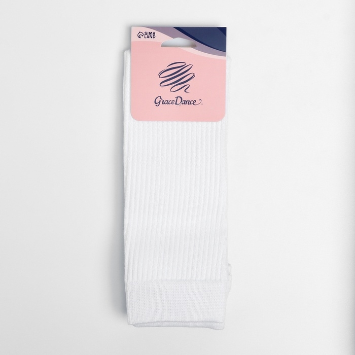 Гетры для гимнастики и танцев Grace Dance №3, длина 50 см, цвет белый Гетры для гимнастики и танцев Grace Dance №3, длина 50 см, цвет белый