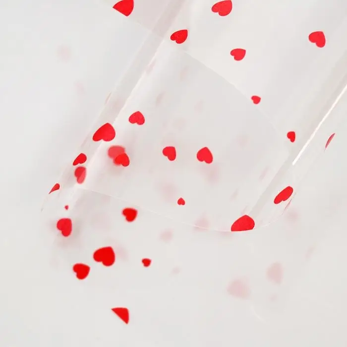 Пленка для декора и флористики, прозрачная «Сердечки», лист 1 шт., 60×60 см Пленка для декора и флористики, прозрачная «Сердечки», лист 1 шт., 60×60 см