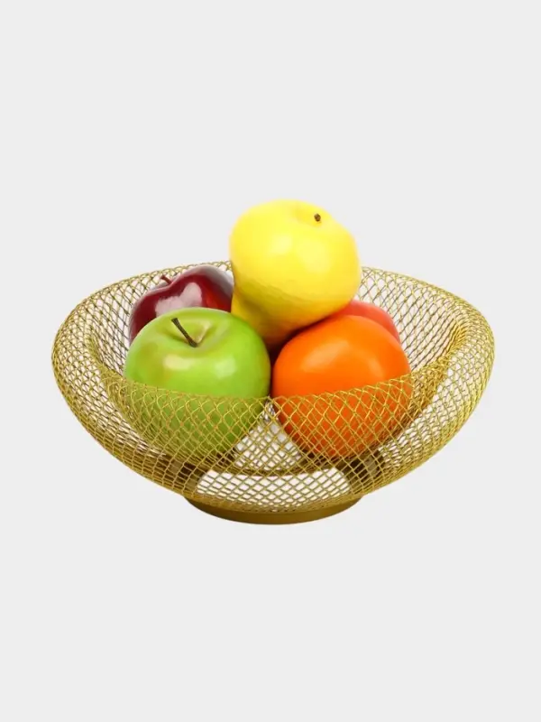 Ваза для фруктов &laquo;Сплетение&raquo;, 25&times;25&times;10, жесть, цвет бронза