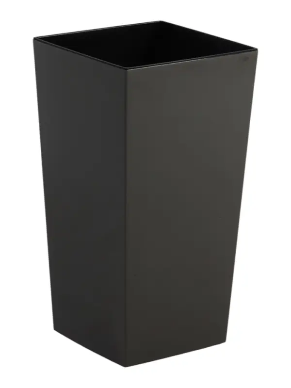 Кашпо со вставкой 19х19х36 см (вставка 4,5 л) "ЖАСМИН 2" графит