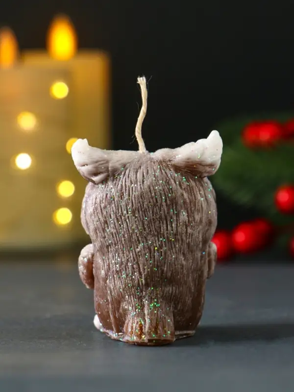 Свеча новогодняя "Филюшка" 50х65 мм, коричневый