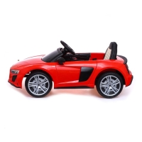 Электромобиль AUDI R8 SPYDER, EVA колёса, кожаное сидение, цвет красный