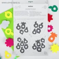 Коврик из фетра развивающий &laquo;Накорми гусеницу&raquo;