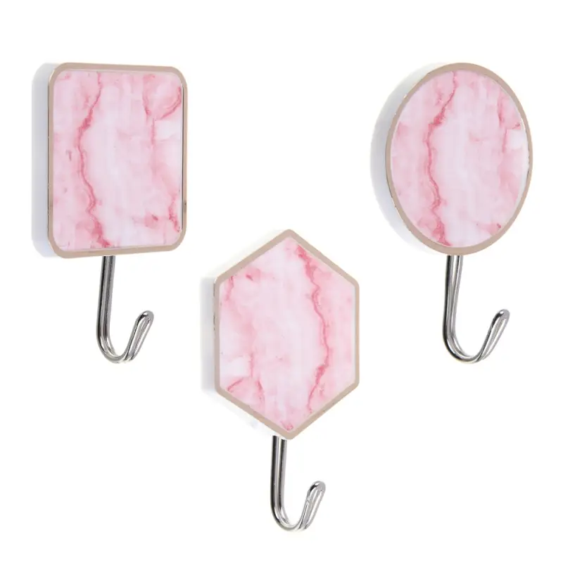 VETTA Крючки самоклеящиеся "Красный мрамор", 2шт., пластик, металл