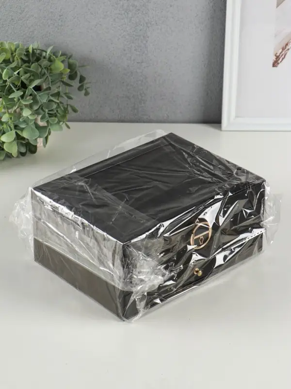 Шкатулка для украшений Netsai, 2 яруса, 17&times;23&times;10 см, чёрная