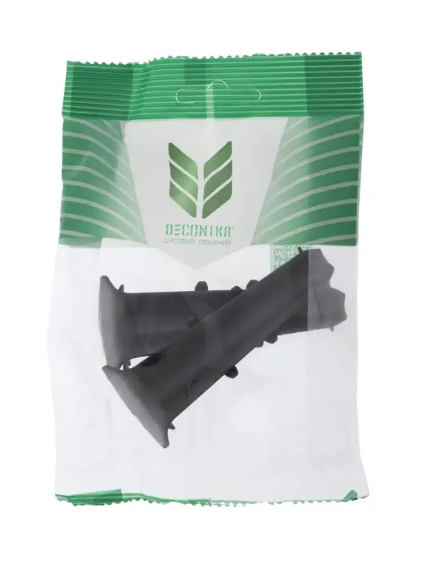 Угол внутренний для плинтуса &laquo;Деконика&raquo;, 85 мм, 2 штуки, цвет 007 чёрный