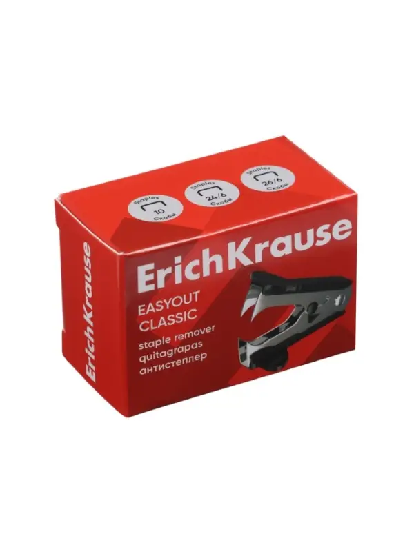 Антистеплер канцелярский, ErichKrause, чёрный, МИКС