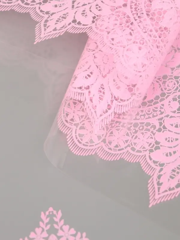 Пленка для цветов "Ажур", розовый жемчуг, 0,6 х 9.3&plusmn;5% м, 40 мкм, 200 гр