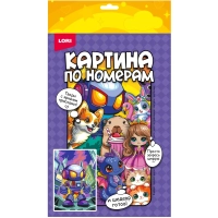 Картина по номерам на холсте 20x30 см Нео-робот Рхд-047