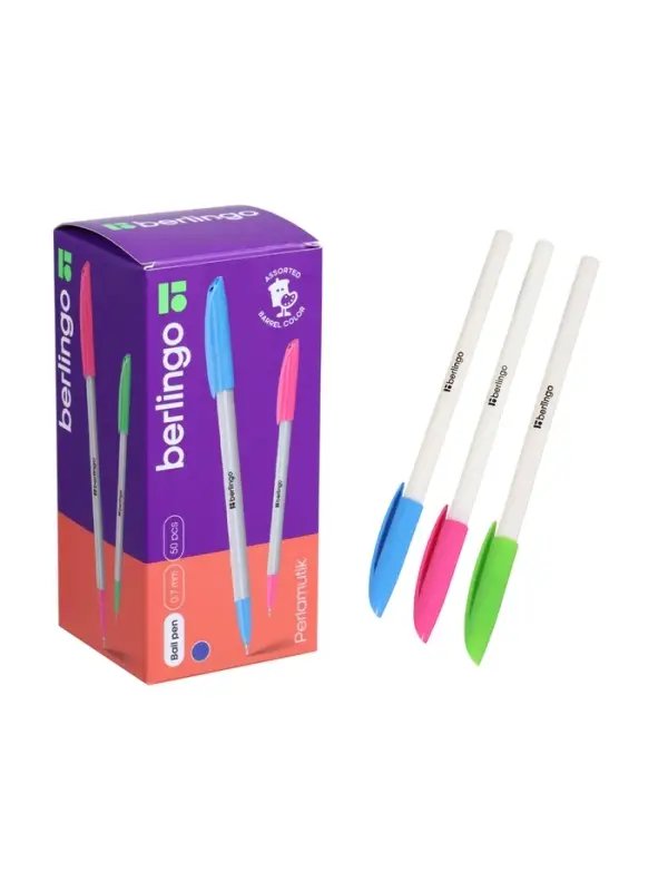 Ручка шариковая Berlingo. Perlamutik, синий стержень, узел 0.7 мм, МИКС