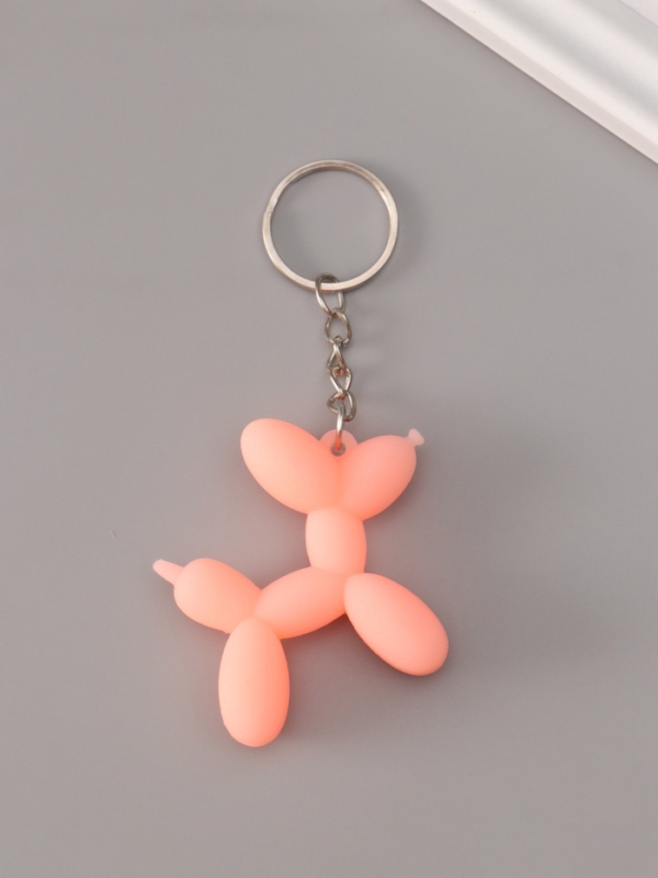 Брелок резина Брелок резина "Воздушный шарик - Собачка" розовый 5х5,5 см