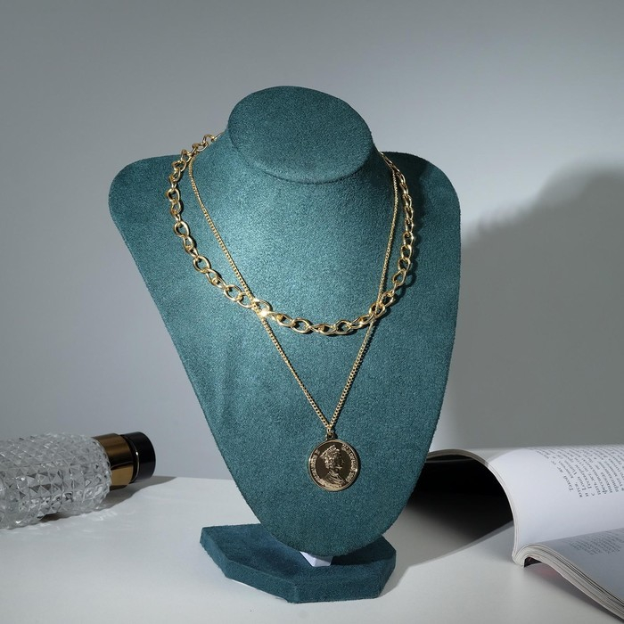 Бюст для украшений, 17&times;14&times;24 см, цвет морской