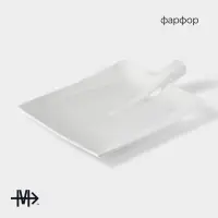 Блюдо Magistro &laquo;Лопатка&raquo;, 24.5&times;18 см, фарфор, белое