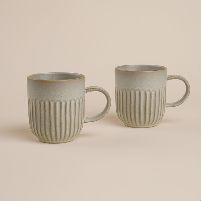 Набор кружек фарфоровых SL Home «Монти», 400 мл, цвет коричневый Набор кружек фарфоровых SL Home «Монти», 400 мл, цвет коричневый