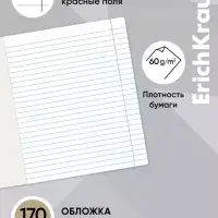 Тетрадь 24 листа в линейку ErichKrause Stay Wild, 60 г/м&sup2;, обложка мелованный картон, МИКС