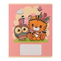 Комплект тетрадей из 10 штук, 12 листов в линию Calligrata "Тигрёнок", обложка мелованный картон, блок офсет, 5 видов по 2 штуки