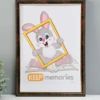 Фоторамка для фото 21&times;30 см Keep memories &laquo;Камея&raquo;, пластик, карельская берёза, (пластиковый экран)