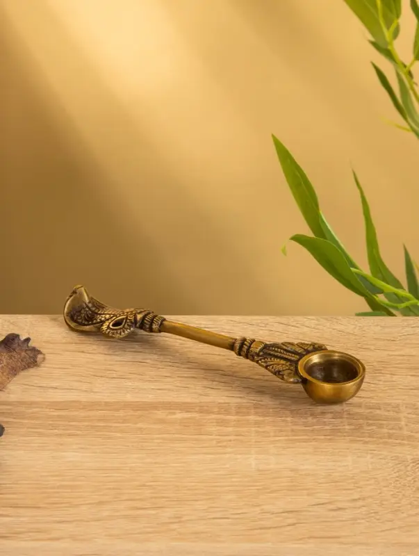 Подставка под благовония  Подставка под благовония "Ложка мира" латунь 15,5 см