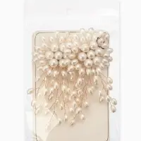 Серьги жемчуг "Россыпь в цветке", цвет белый в золоте Серьги жемчуг "Россыпь в цветке", цвет белый в золоте