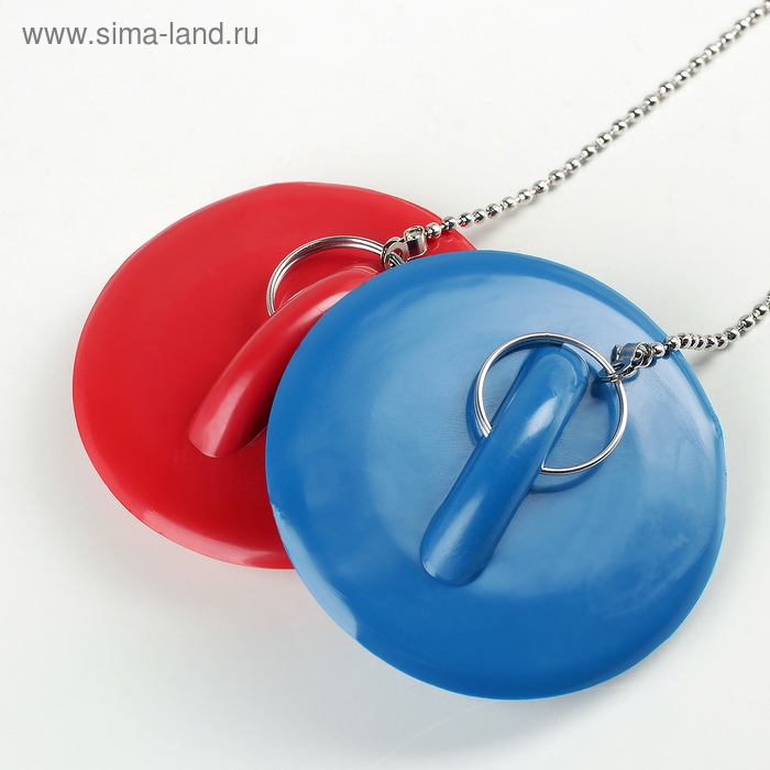 Пробка для ванны, d=6 см (внутренний d=4,5 см), цепочка 55 см, МИКС Пробка для ванны, d=6 см (внутренний d=4,5 см), цепочка 55 см, МИКС