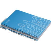 Бизнес-тетрадь А5,140 л,пласт обл, с разд,спир,ATTACHE FANTASY,голуб