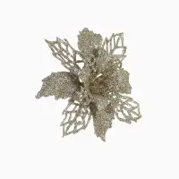 Ёлочные игрушки 4 шт. &laquo;Зимнее волшебство. Цветы ажурные - блеск&raquo;, 8&times;8 см, МИКС