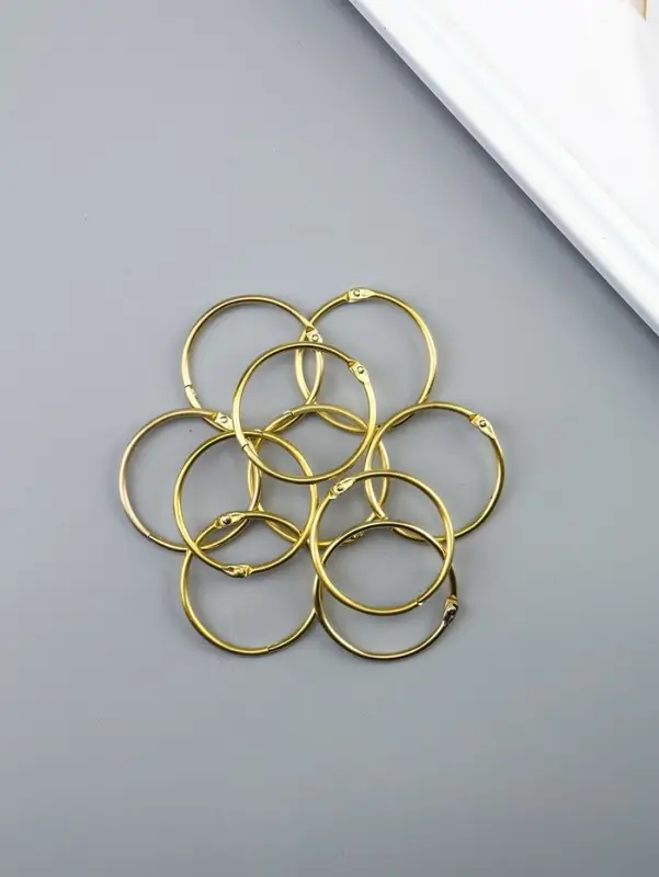 Кольцо для творчества (для фотоальбомов) Кольцо для творчества (для фотоальбомов) "Золото" набор 10 шт внутр. d= 4,5 см внешн. d=5см