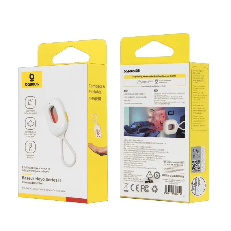 Детектор скрытых камер Baseus Heyo Series II Camera Detector L60476900211-00 белый Детектор скрытых камер Baseus Heyo Series II Camera Detector L60476900211-00 белый