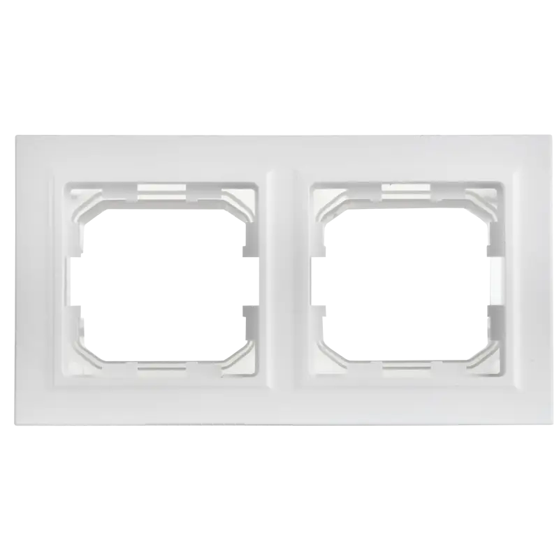 BRITE Рамка 2-местная IP44 РУ-2-БрАБ-44 арктический белый IEK