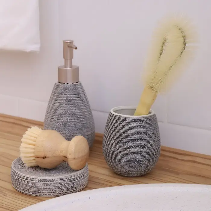 Ёршик для посуды Доляна, 25.5&times;7&times;3.5 см, овал, деревянная ручка