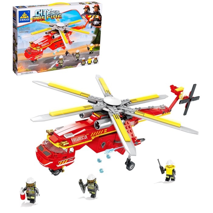 Конструктор пожарные «Спасательный вертолет», стреляет водой, 352 детали Конструктор пожарные «Спасательный вертолет», стреляет водой, 352 детали