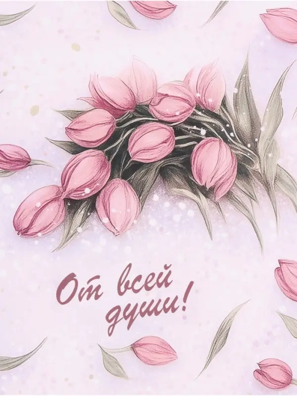 Бумага упаковочная, глянцевая &laquo;От всей души&raquo; 60&times;90 см