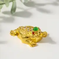 Нэцкэ металл "Денежная жаба с монетой" золото набор 6 шт 4х5,4х2 см