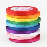 Лента атласная, набор 10 шт., 6 мм, 23 м&plusmn;1 м, разноцветная