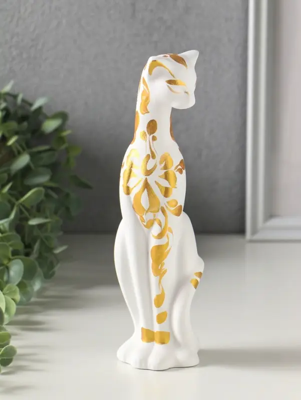 Фигура керамика &laquo;Кошка Багира&raquo;, 20 см, белый