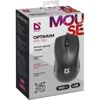 Мышь компьютерная Defender Optimum MB-160 черн,3кн,проводн. 1000dpi (52160)