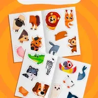Наклейки - половинки &laquo;Животные&raquo;, 20 наклеек