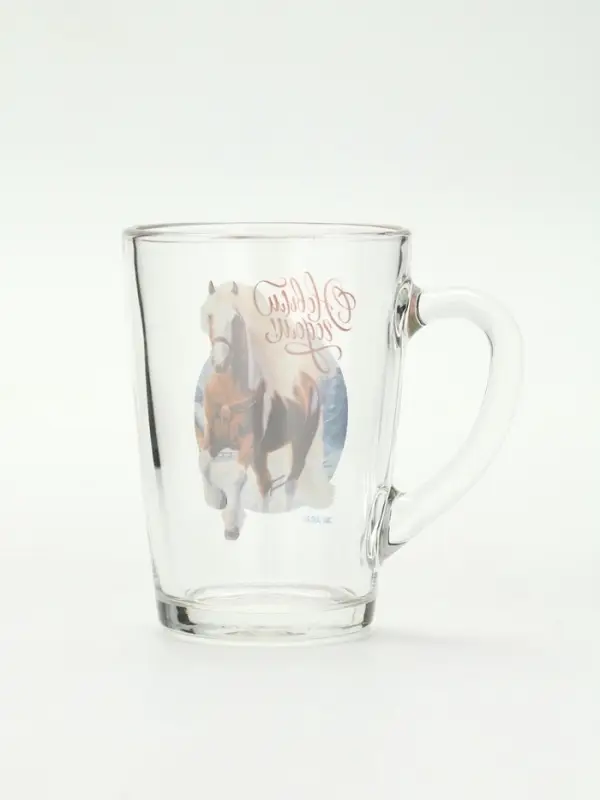 Кружка новогодняя стеклянная «С Новым годом. Лошадь», 300 мл Кружка новогодняя стеклянная «С Новым годом. Лошадь», 300 мл