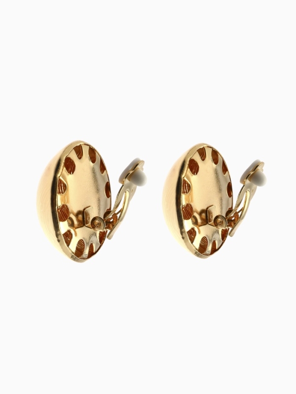 Клипсы «Тренд» объёмный круг, цвет золото Клипсы «Тренд» объёмный круг, цвет золото