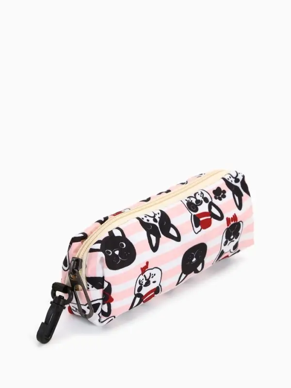 Рюкзак школьный &laquo;Собачки&raquo;, с пеналом,29&times;12&times;41 см, розовый