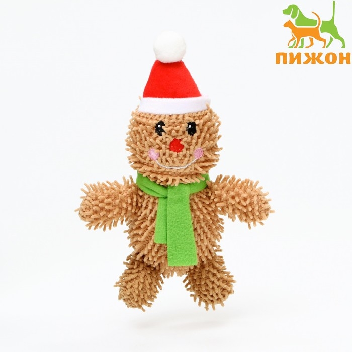 Игрушка мягкая для собак  Игрушка мягкая для собак "Снеговик" с пищалкой, 26 х 15 см