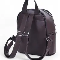 Рюкзак-мини женский на молнии, с карманом, размер 21&times;12&times;27 см, коричневый