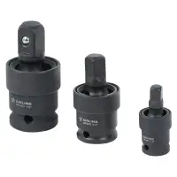Набор карданов ударных 1/4", 3/8", 1/2" 3пр. пласт.подвес