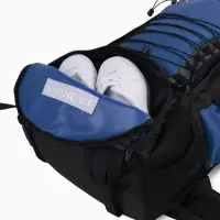 Рюкзак туристический, 90 литров, 6 наружных карманов, шнуровка, синий