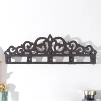 Настенные крючки декоративные &laquo;Узоры&raquo;, чугун, 12.5&times;39.5&times;3.5 см