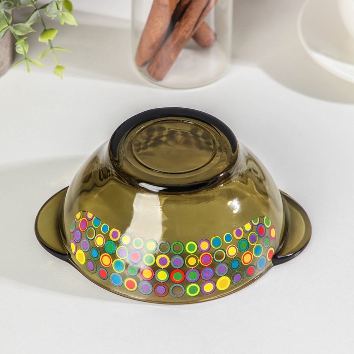 Бульонница «Дымка. Кружочки» 510 мл, d=13,5 см, цвет коричневый Бульонница «Дымка. Кружочки» 510 мл, d=13,5 см, цвет коричневый