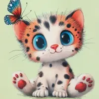 Пакет подарочный ламинированный "Маленький котенок" 18 х 22,3 х 10 см