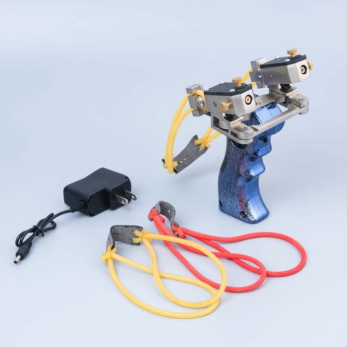 Рогатка металлическая, 3 жгута, лазерным целеуказателем+ заряд.устр-о Рогатка металлическая, 3 жгута, лазерным целеуказателем+ заряд.устр-о