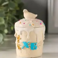 Шкатулка "Кулич пасхальный" 7х5 см, цветной