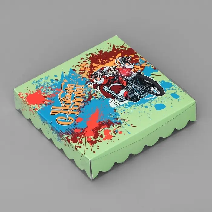 Коробка для печенья, «Врывайся в Новый Год!», 15×15×3 см